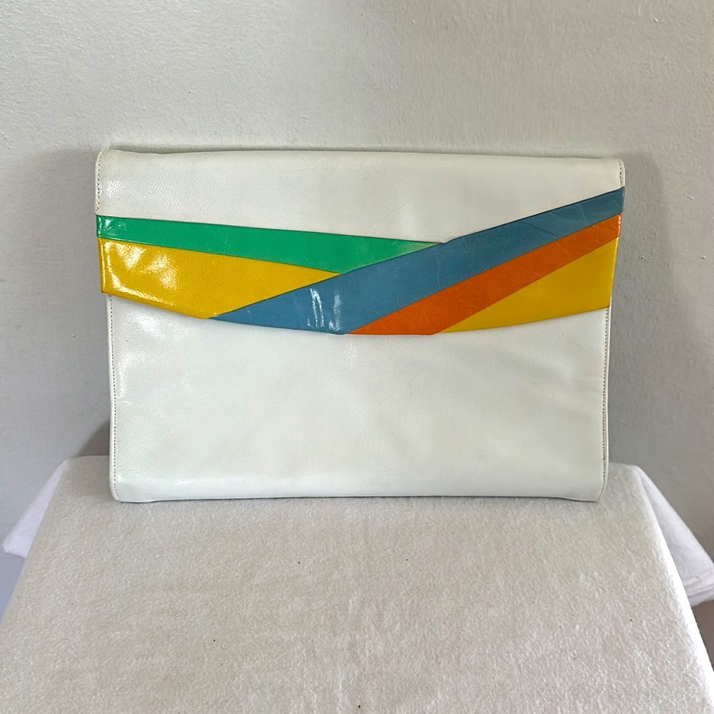 Nina Cream Multicolor Shoulder/Clutch with Detachable Strap Handbag